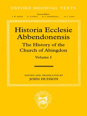 cover image of Historia Ecclesie Abbendonensis